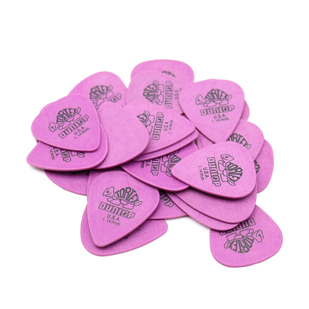 Pack de 50 púas para guitarra eléctrica estilo Dunlop (no original) — grosores 0,50 / 0,60 / 0,73 / 0,88 / 1,0 / 1,14 mm y Mix Size