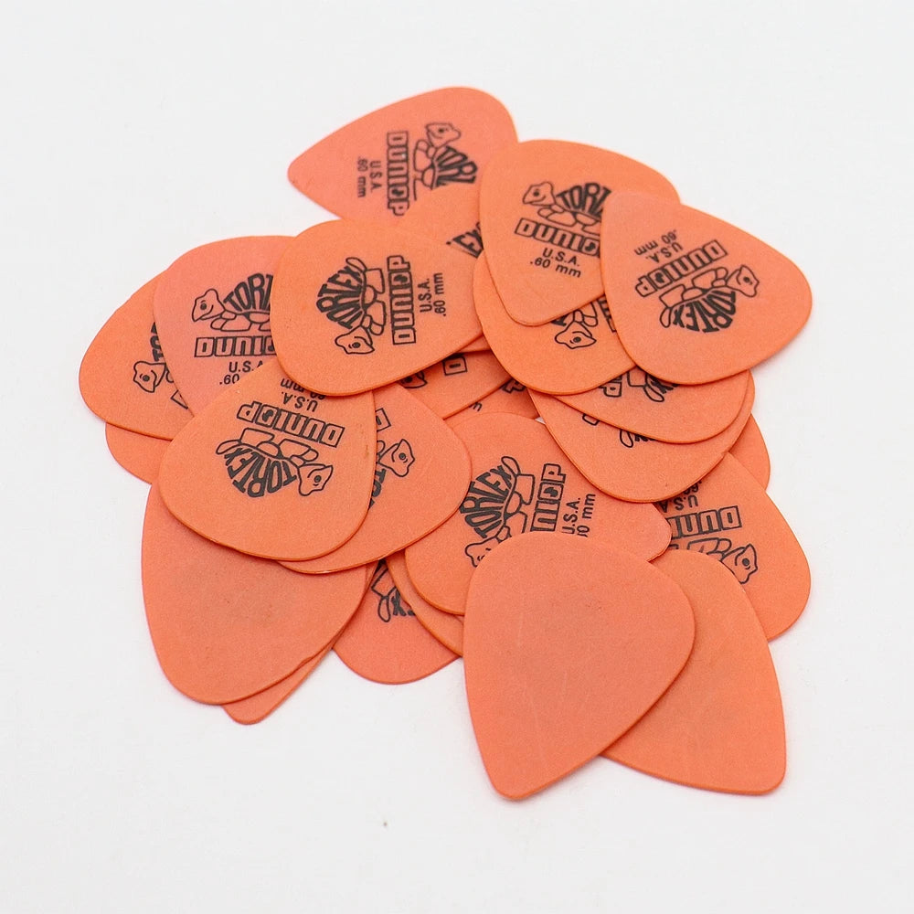 Pack de 50 púas para guitarra eléctrica estilo Dunlop (no original) — grosores 0,50 / 0,60 / 0,73 / 0,88 / 1,0 / 1,14 mm y Mix Size