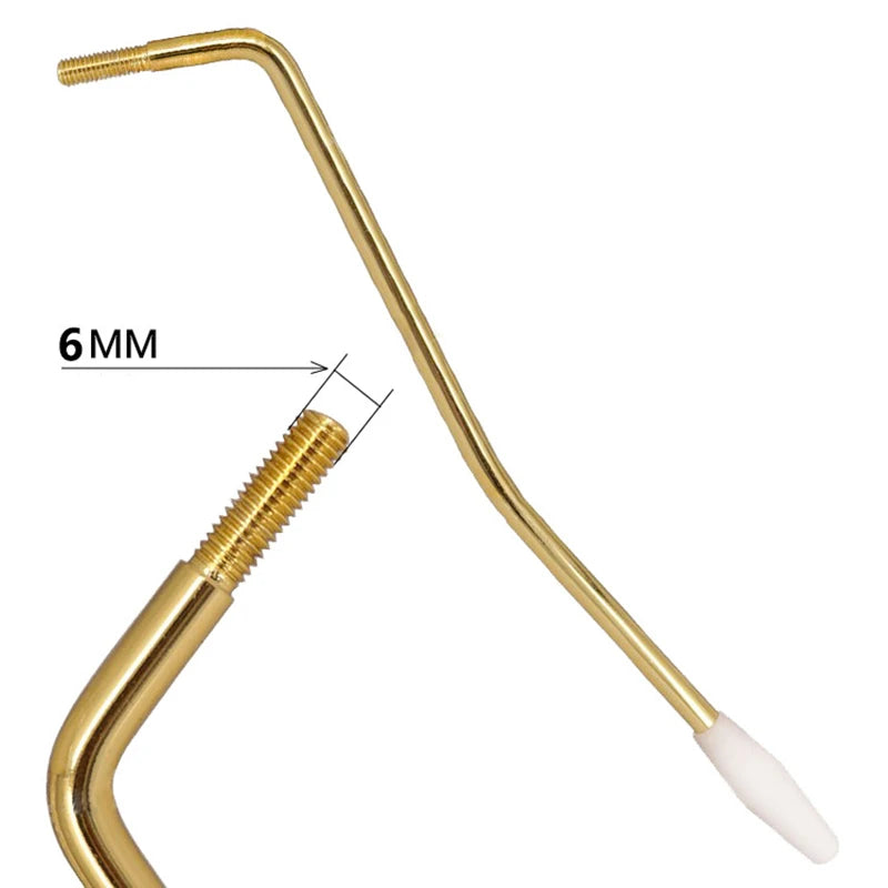 Palanca de trémolo (whammy bar) M6 para guitarra eléctrica, rosca de 6 mm, en dorado, plateado o negro