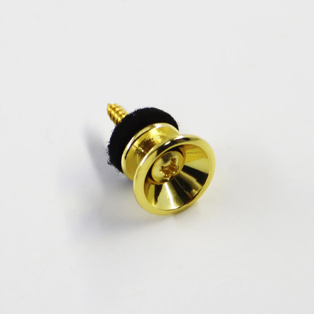 Botones de correa para guitarra en aleación, con tornillos y almohadillas de fieltro, en cromado, negro o dorado