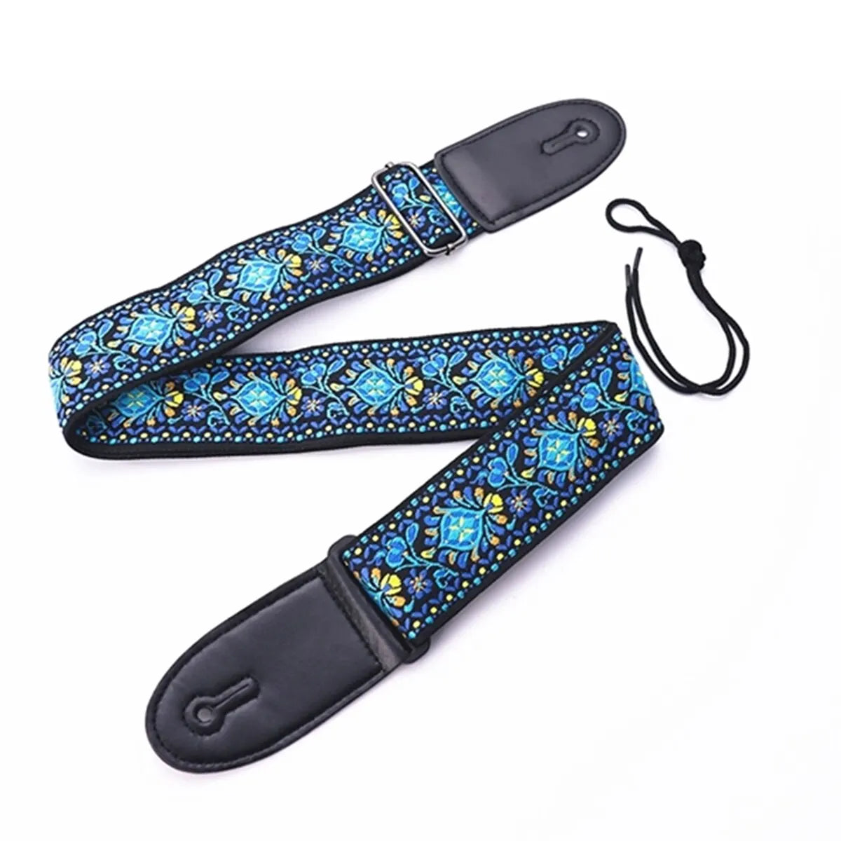 Correa bordada ajustable para guitarra y bajo, estilo étnico vintage, para guitarra acústica, eléctrica y folk