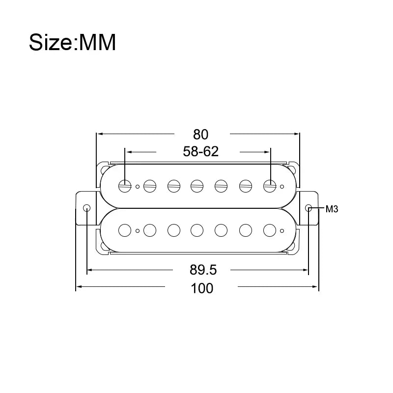Pickup humbucker de doble bobina para guitarra eléctrica de 7 cuerdas, con coil split, salida N8,5K/B14K