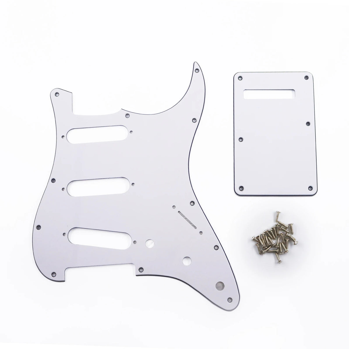 Pickguard para Stratocaster SSS, 11 tornillos, 3 capas con blindaje de aluminio, compatible con Stratocaster estándar americana y mexicana