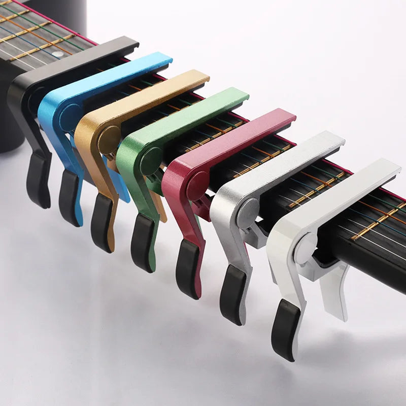 Capo (cejilla) de aluminio para guitarra acústica y clásica, cambio rápido de tono, varios colores