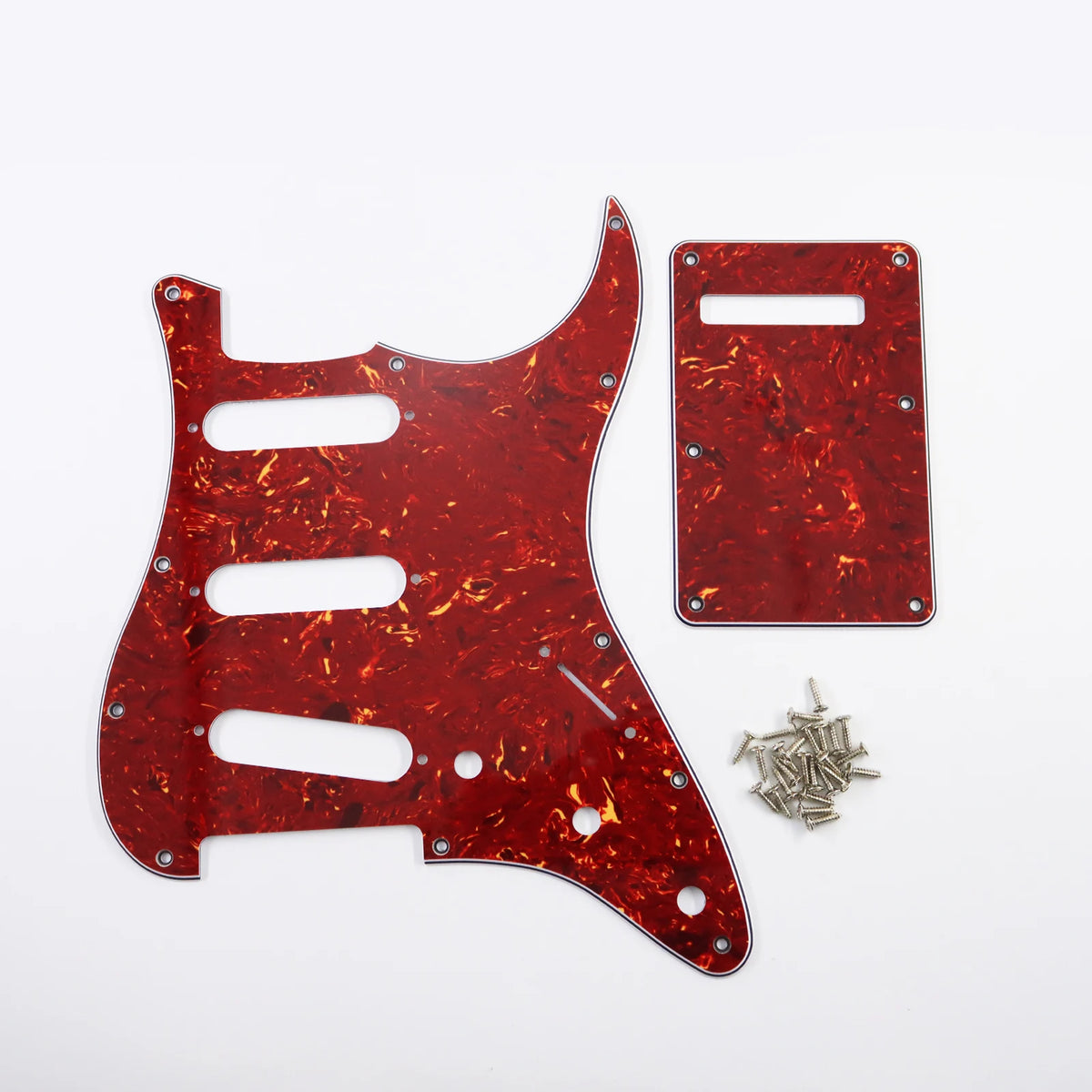 Pickguard para Stratocaster SSS, 11 tornillos, 3 capas con blindaje de aluminio, compatible con Stratocaster estándar americana y mexicana