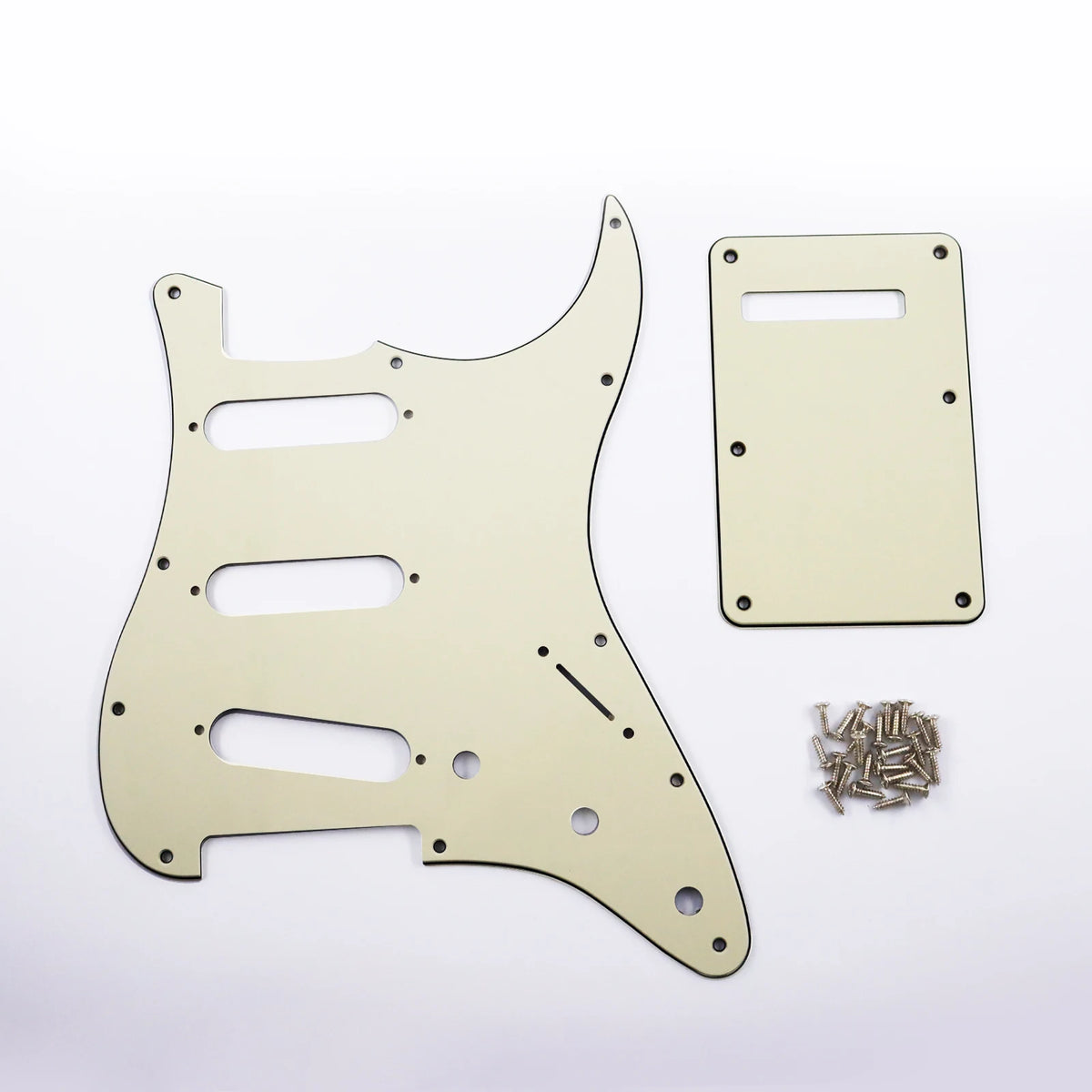 Pickguard para Stratocaster SSS, 11 tornillos, 3 capas con blindaje de aluminio, compatible con Stratocaster estándar americana y mexicana