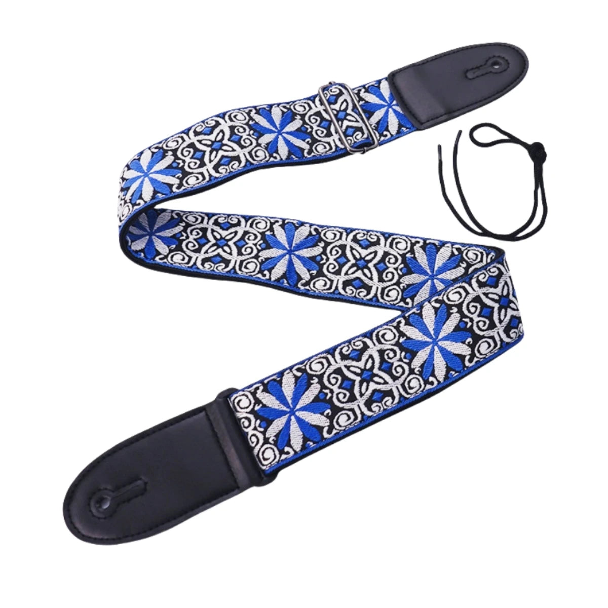 Correa bordada ajustable para guitarra y bajo, estilo étnico vintage, para guitarra acústica, eléctrica y folk