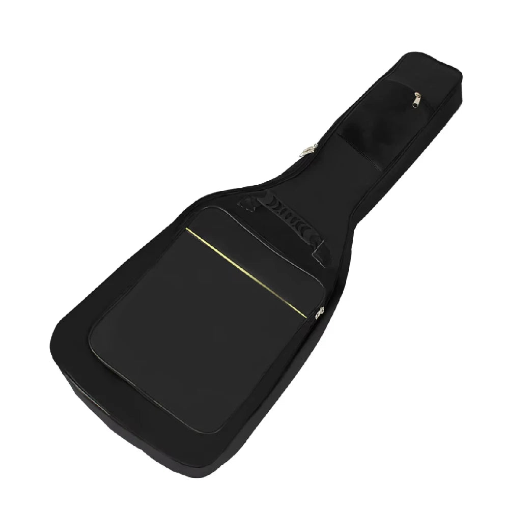 Funda acolchada para guitarra eléctrica, tela Oxford impermeable negra con doble correa