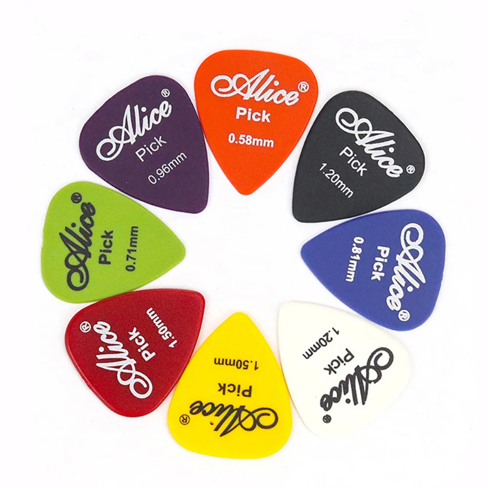 Pack de púas de guitarra y bajo ABS, 50 unidades, grosor 0,58–1,5 mm