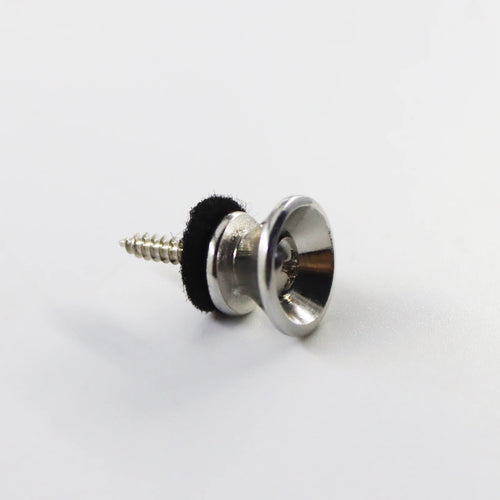 Botones de correa para guitarra en aleación, con tornillos y almohadillas de fieltro, en cromado, negro o dorado