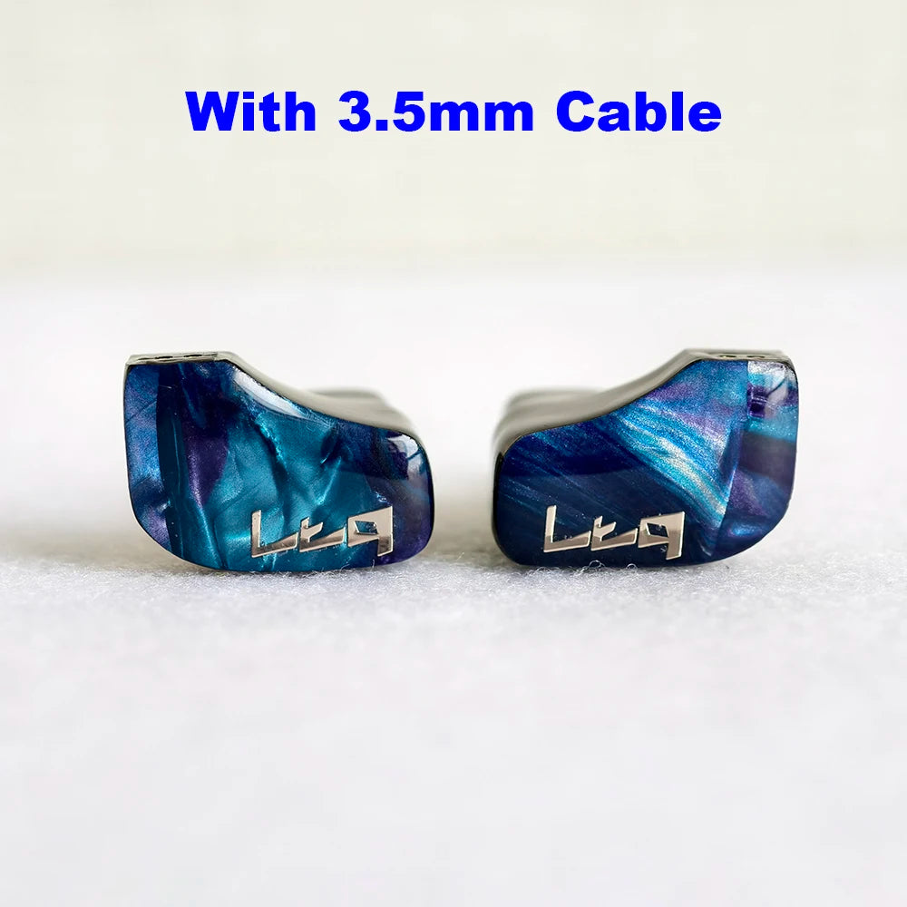 Monitores in-ear con cable para escenario y estudio, híbridos de 3 drivers (planar, dinámico y balanced armature), con cable desmontable de 1,2 m en 3,5 mm o 4,4 mm, con estuche y almohadillas