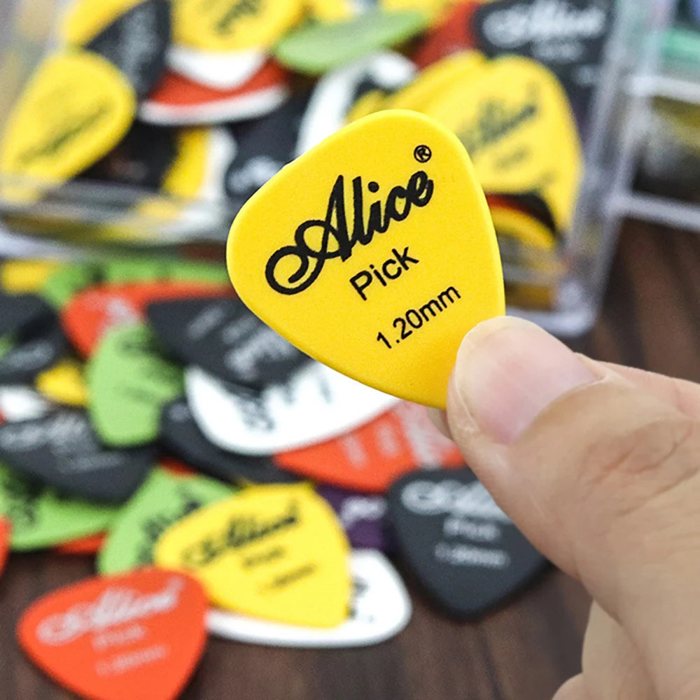 Pack de púas de guitarra y bajo ABS, 50 unidades, grosor 0,58–1,5 mm