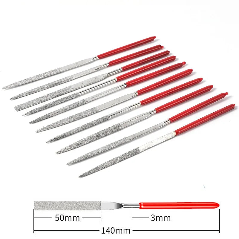 Set de 10 limas para trastes y cejilla de guitarra