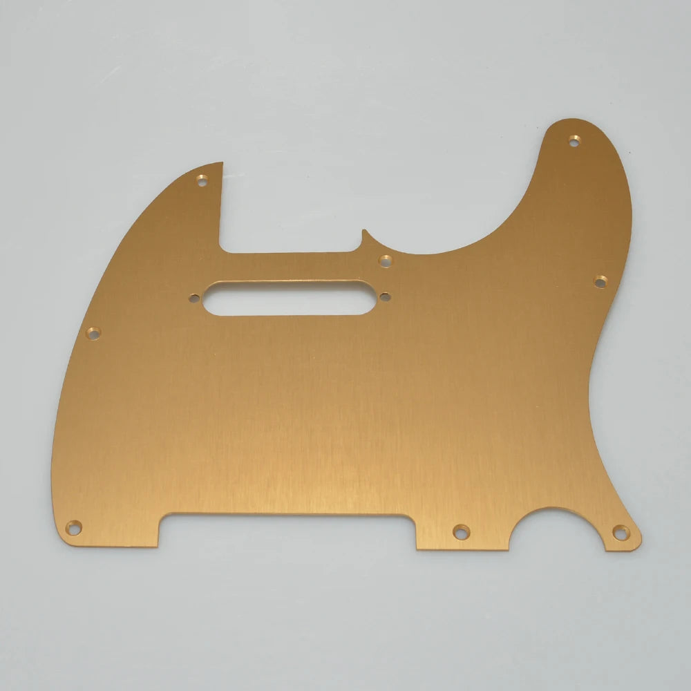 Pickguard de aluminio dorado para guitarra estilo Telecaster, 8 tornillos, compatible con Telecaster estándar