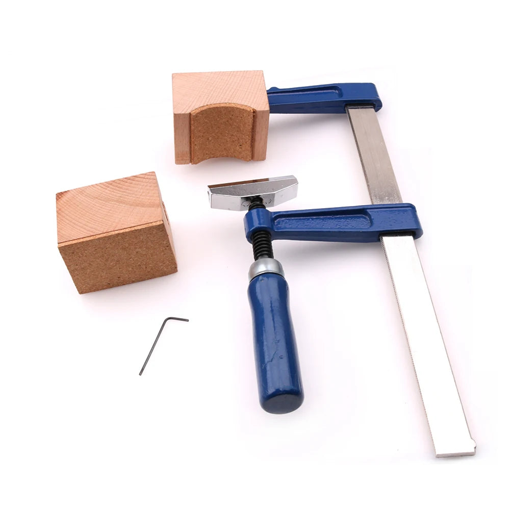 Prensa de trastes para guitarra y bajo con bloques de madera