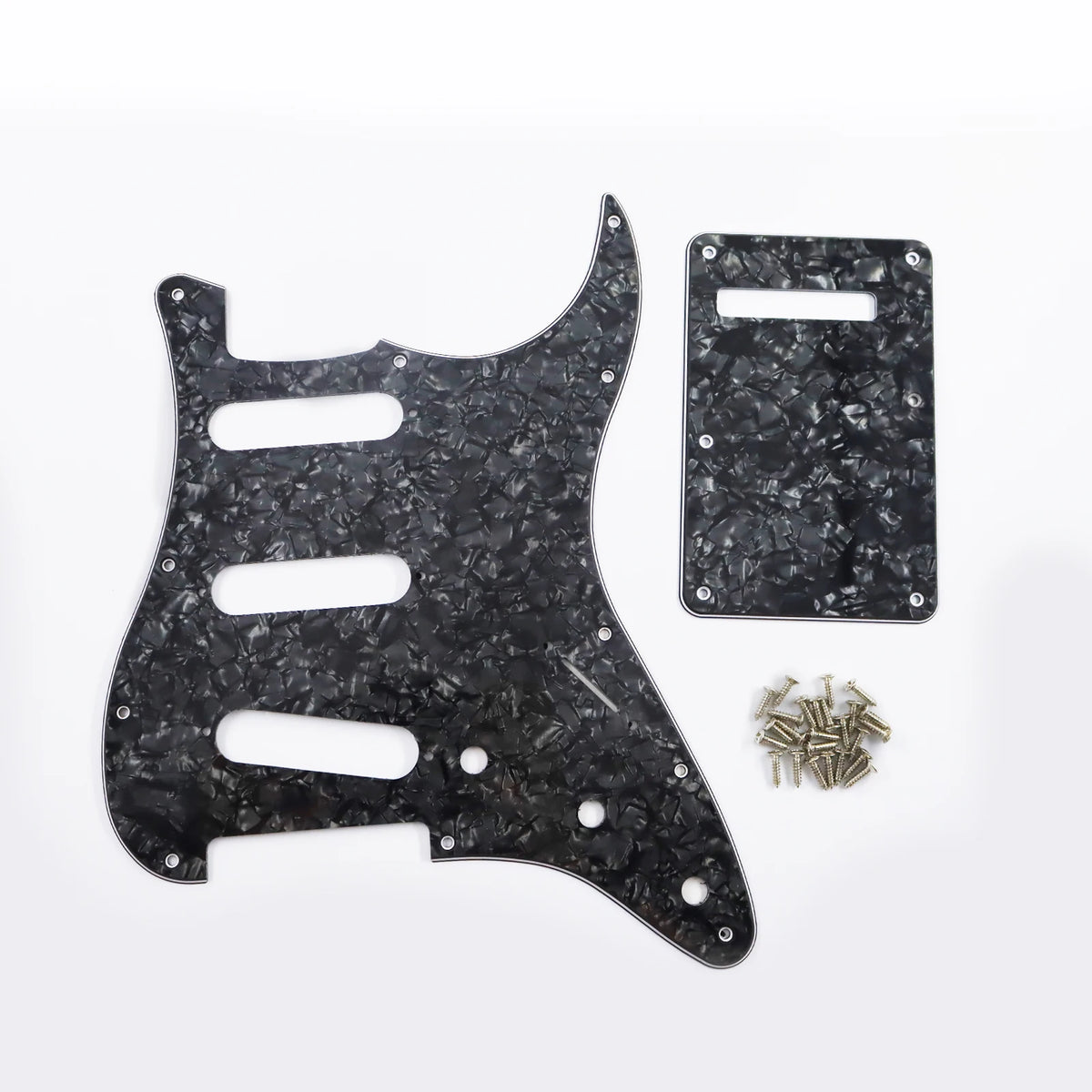 Pickguard para Stratocaster SSS, 11 tornillos, 3 capas con blindaje de aluminio, compatible con Stratocaster estándar americana y mexicana