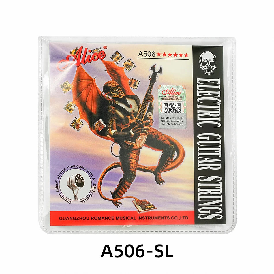 Cuerdas de guitarra eléctrica Alice A506, núcleo de acero con entorchado de aleación niquelada, juego de 6