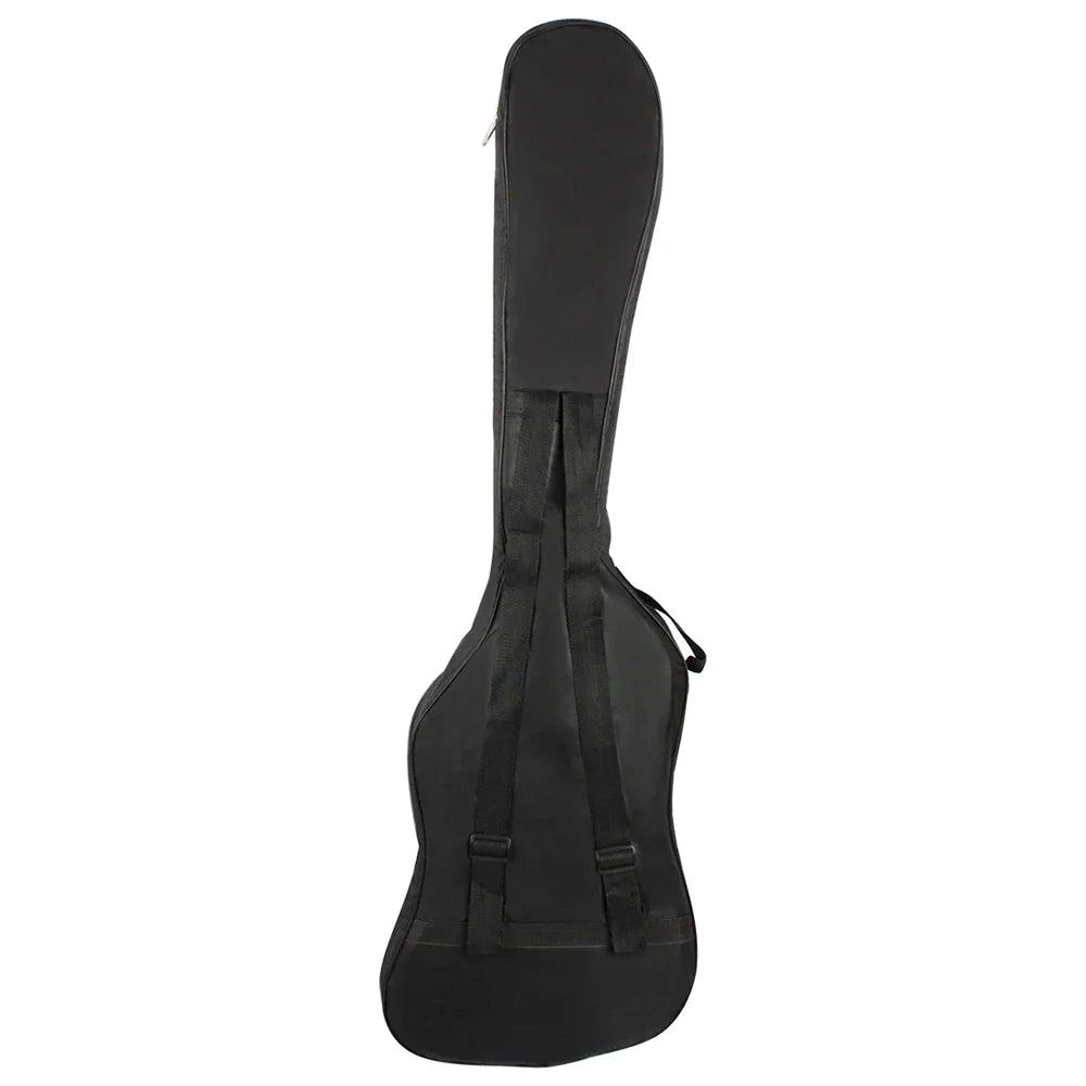 Funda acolchada para bajo eléctrico, tela Oxford impermeable negra con doble correa