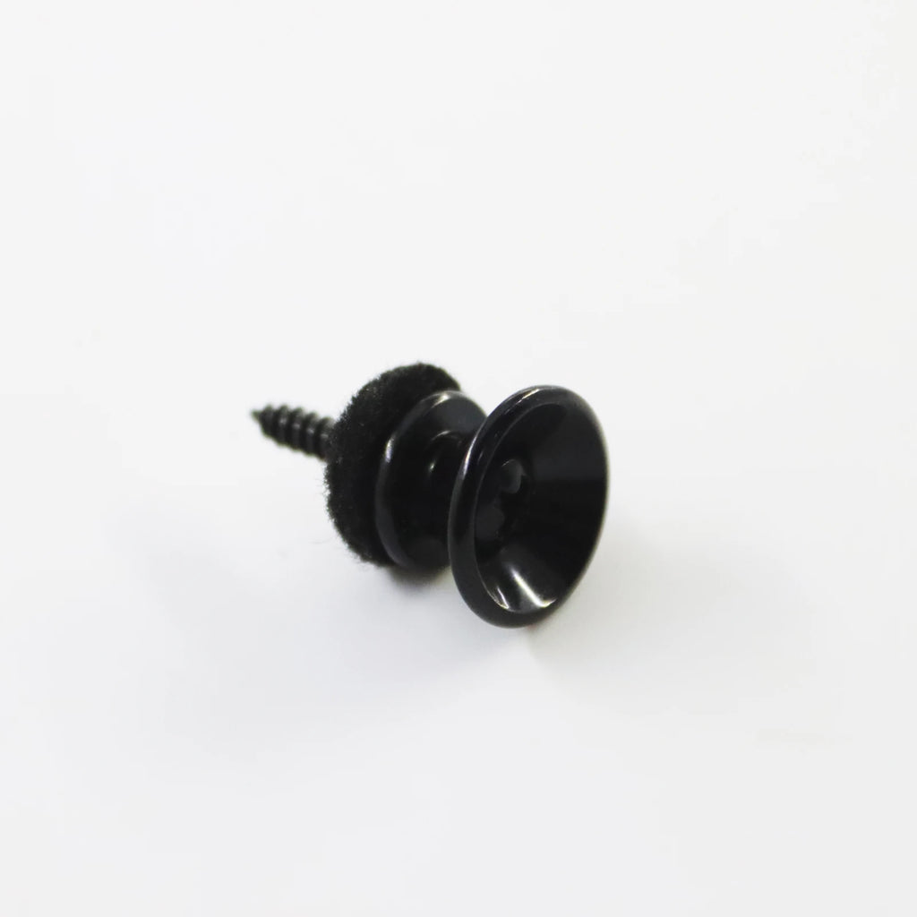 Botones de correa para guitarra en aleación, con tornillos y almohadillas de fieltro, en cromado, negro o dorado