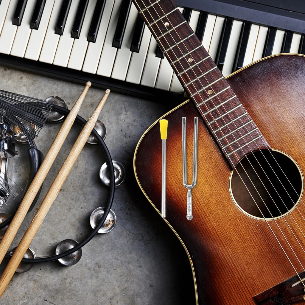 Diapasón de afinación en La 440 Hz, de metal, para guitarra, piano, violín y enseñanza musical